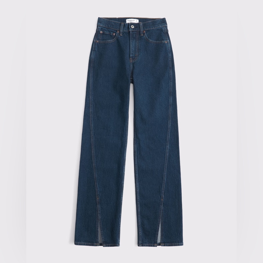 Abercrombie and fitch curve love vent hem 90s relaxed jeans 29 - Picture 2 of 14